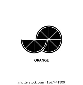 Orange fruit fresh icon vector illustration