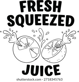 Ilustración vectorial de zumo exprimido de fruta de naranja para bebidas saludables y vitamina cítrica