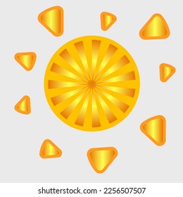 Orange fruit Fresh tropical illustrational 
