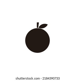 Orange fruit geometric symbol simple logo vector