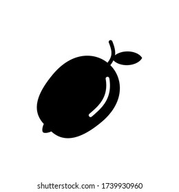 Vector de diseño de ícono de glifo de fruta naranja, ilustración vectorial de marca de fruta natural fresca.