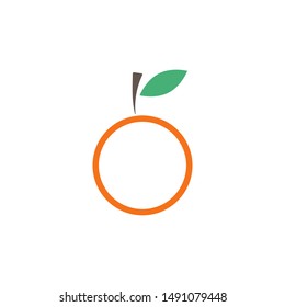 Orange fruit graphic design template vector isolated
