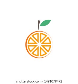 Orange fruit graphic design template vector isolated