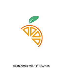 Orange fruit graphic design template vector isolated