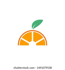 Orange fruit graphic design template vector isolated
