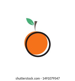 Orange fruit graphic design template vector isolated