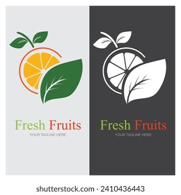 ilustración vectorial gráfica de frutos anaranjados perfecta para marca de frutales frescos, negocio aislado en fondo gris y negro