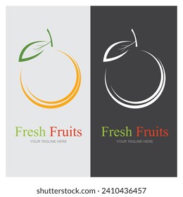 orange fruit graphic vector illustration perfect for fresh fruit shop branding,business isolated on gray and black background