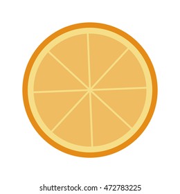 orange fruit healthy organic food icon. Flat and isolated design. Vector illustration