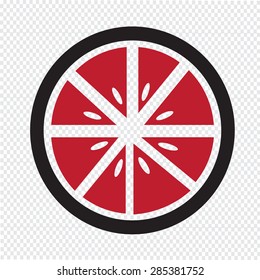 Orange fruit icon