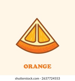 Orange fruit icon in cartoon comic style. Clementine vector illustration on isolated background. Nature snack sign business concept.