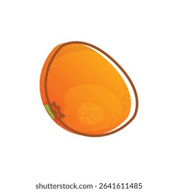 Orange fruit icon in cartoon comic style. Clementine vector illustration on isolated background. Nature snack sign business concept.