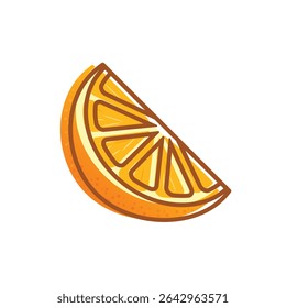 Orange fruit icon in cartoon comic style. Clementine vector illustration on isolated background. Nature snack sign business concept.