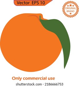 Vector de color de icono de fruta naranja.  Elemento para primavera y verano. Fondo transparente. Imágenes prediseñadas