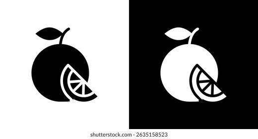 Concepto del icono de la fruta anaranjada, Ilustración vectorial