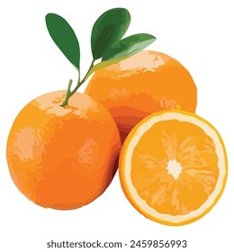 Orange Fruit icon decoration transparan color full juicy background