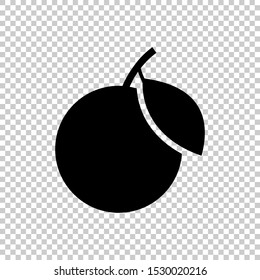 orange fruit icon design flat vector illustration