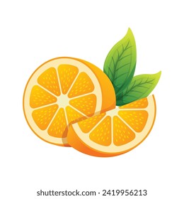 Diseño de iconos de frutas naranjas. Fruta fresca