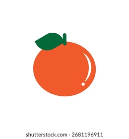Orange fruit icon design template