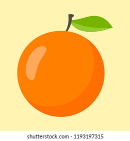 Orange fruit icon. Flat illustration of orange fruit vector icon for web design