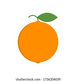Orange fruit icon. Flat illustration of orange fruit vector icon for web design