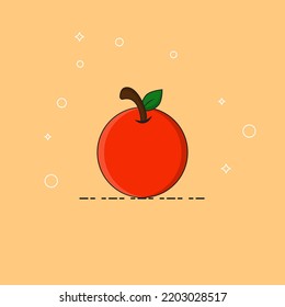 Icono de fruta naranja. Ilustración plana del icono del vector del fruto naranja para el diseño web