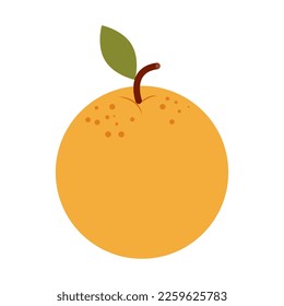 Icono de fruta naranja. Ilustración plana del icono del vector de frutas anaranjadas para el diseño web. Vector ESP10