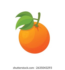 Orange fruit icon in flat style. Clementine vector illustration on isolated background. Nature snack sign business concept.