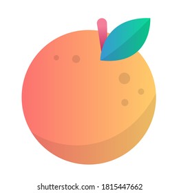Orange, fruit icon. Gradient vector illustration