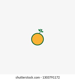 orange fruit icon graphic element Illustration template design
