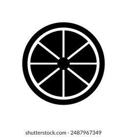Icono de fruta naranja ilustrado en Vector
