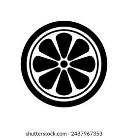 Orange fruit icon illustrated in vector