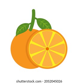 Orange fruit icon illustration vector