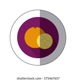 orange fruit icon image, vector illustration design
