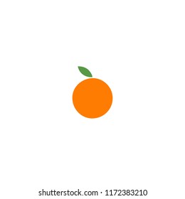 orange fruit icon logo