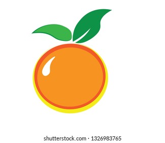 orange fruit icon logo design