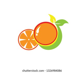 orange fruit icon logo design