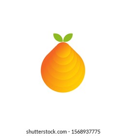 Orange fruit icon logo design vector template