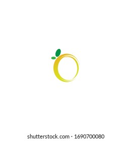 Orange fruit icon logo illustration template