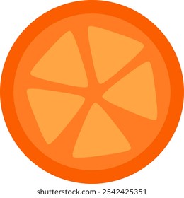 Orange fruit icon. Minimalist icon. Orange fruit vector art.