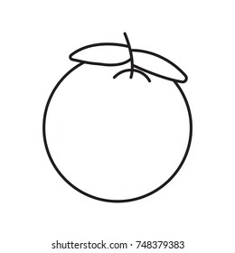 orange fruit icon outline