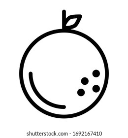 Orange fruit icon outline vector design