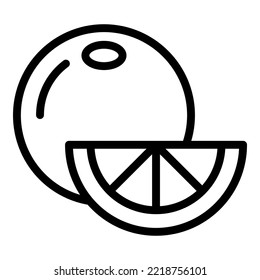 Orange fruit icon outline vector. Paleo diet. Free food