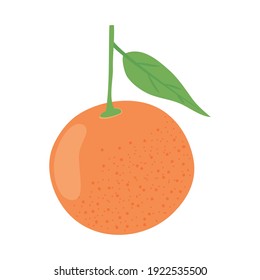 icono de fruto naranja sobre fondo blanco, estilo plano, ilustración vectorial