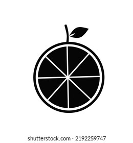 orange fruit icon with simple design