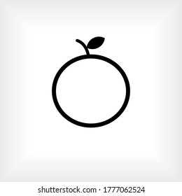 Icono de fruta naranja. Símbolo de fruta - vector.