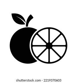 orange fruit icon vector design template in white background