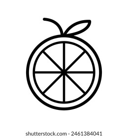 Orange fruit icon vector design illustration