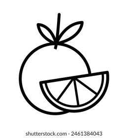 Orange fruit icon vector design illustration