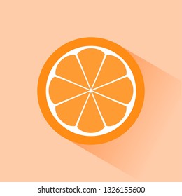 Orange fruit icon. Vector illustration.